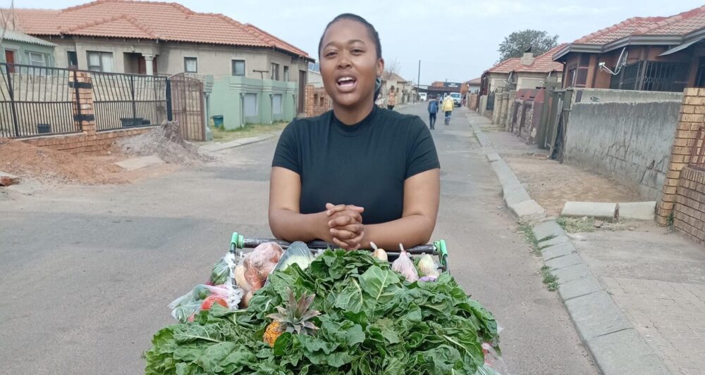 A vegetable trolley helping Khosi VIlakazi to roll closer to her dreams