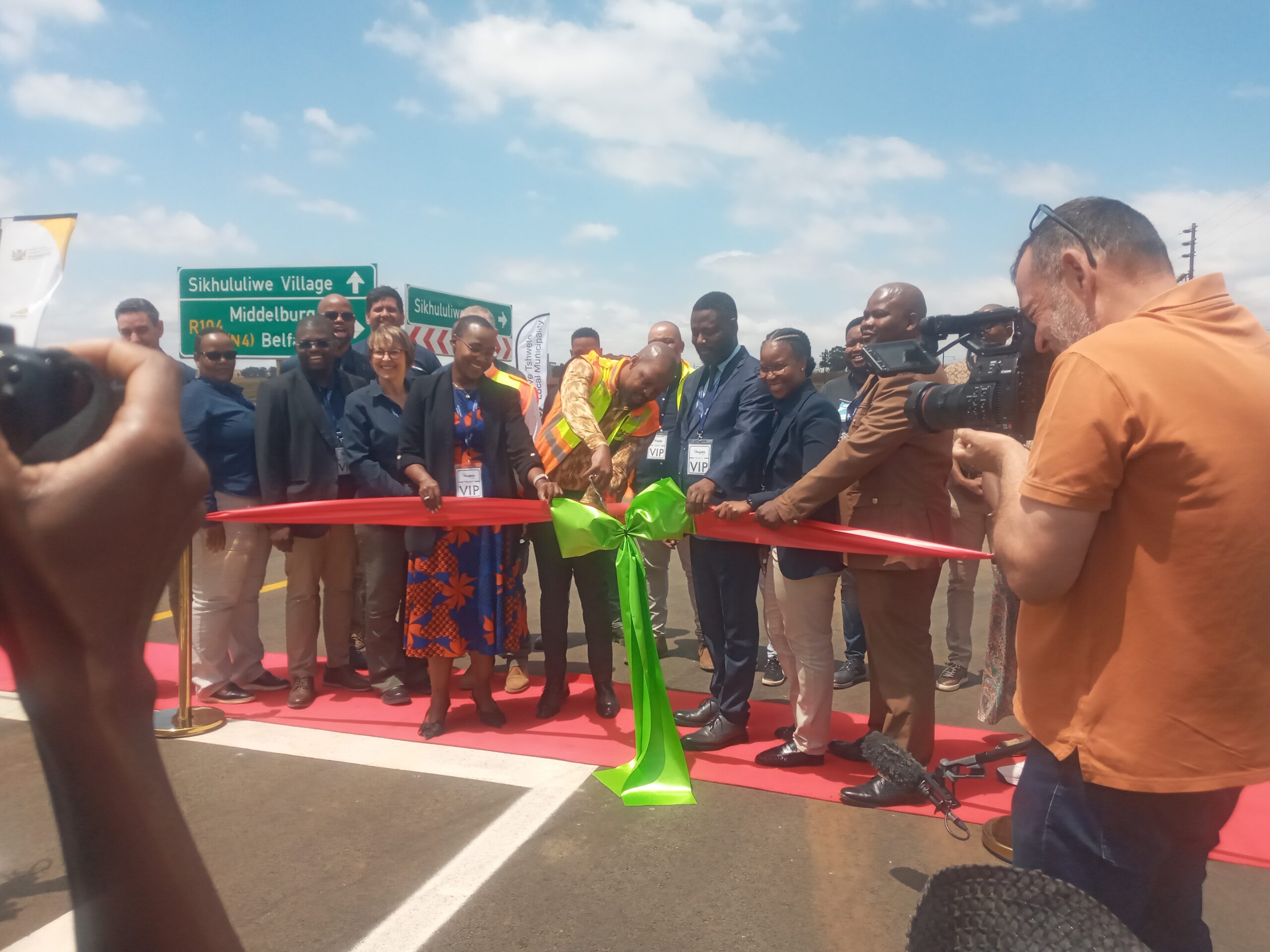 The Mafube Coal handover road to Sikhululiwe village 