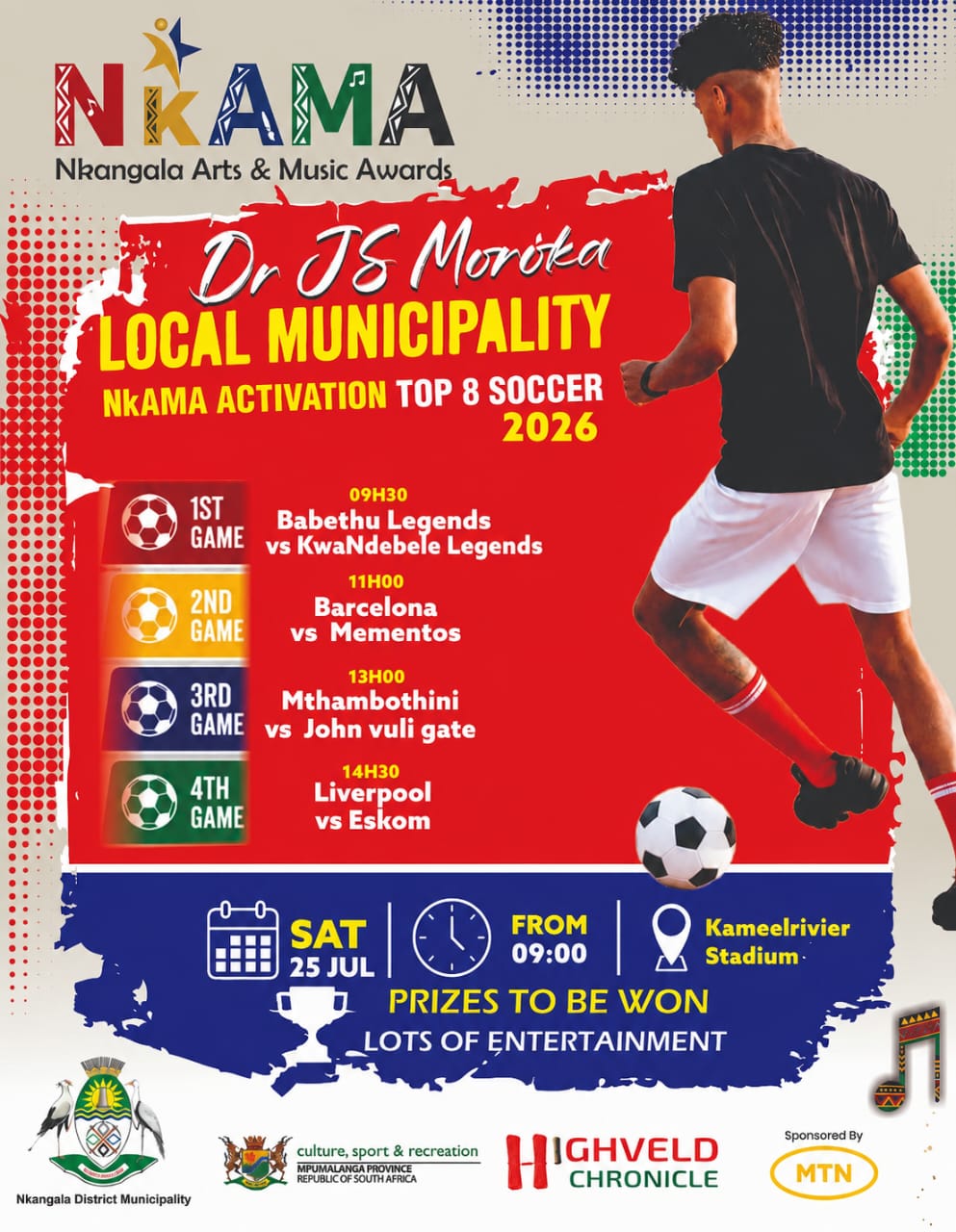 NkAMA heads to Dr JS Moroka with soccer and netball activations
