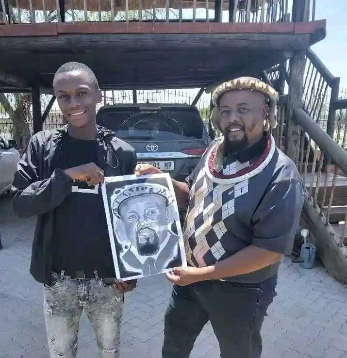 From cardboard to royal portraits: Katjibane artist turns adversity into art